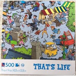 Walk In The Park Cartoon That’s Life By TCG 500 Piece Jigsaw Puzzle with Poster